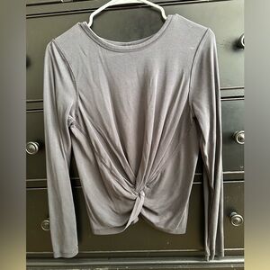 Lululemon ribbed long sleeve tee grey size 6